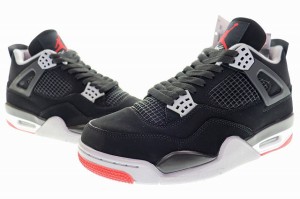 【中古】未使用品 ナイキ NIKE AIR JORDAN 4 RETRO BRED 2019 27cm 308497-060 エア ジョーダン IV ブレッド 240507