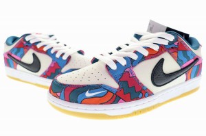 【中古】未使用品 ナイキ エスビー NIKE SB DUNK LOW PRO QS PARRA 2021 27.5cm ABSTRACT ART DH7695-600 240507