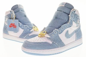 【中古】ナイキ NIKE WMNS AIR JORDAN 1 RETRO HI OG DENIM 27 DM9036-104 ウィメンズ エア ジョーダン デニム 240526