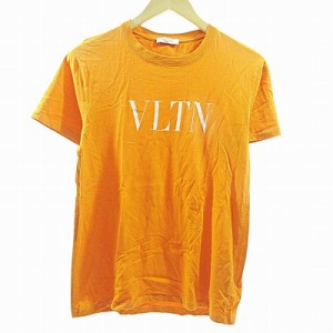 【中古】ヴァレンティノ ヴァレンチノ  VALENTINO 0000045669 01 VLTNロゴ Tシャツ カットソー 半袖 オレンジ XS