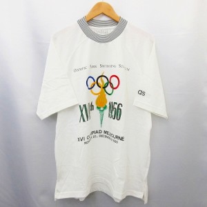 【中古】アディダスオリジナルス ヴィンテージ 1956年 メルボルンオリンピック記念 Tシャツ 半袖 デサントタグ M