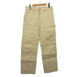 【中古】カーハート carhartt ダブルニー ホワイトデニム ジーンズ パンツ 赤ステッチ Y2K 30 ベージュ 生成り 0305 メンズ