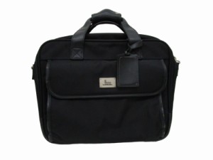 【中古】ランセル LANCEL ブリーフケース ビジネスバッグ マルチポケット 黒 ブラック 0406 メンズ