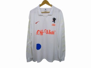 【中古】ナイキ NIKE ×off-white 18ss フットボールシャツ AA3300-100 カットソー 白 ホワイト XL メンズ