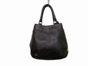 【中古】フルラ FURLA ハンドバッグ レザー 切替ハラコ サイドボタン シルバー金具 ブラウン ■WY レディース