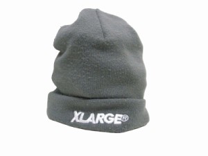 【中古】エクストララージ X-LARGE ×チャンピオン ニットキャップ 帽子 グレー  レディース