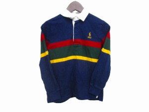 【中古】ポロ ラルフローレン POLO RALPH LAUREN ポロシャツ ボーダー ラガー ロゴ ラスタカラー マルチカラー 7