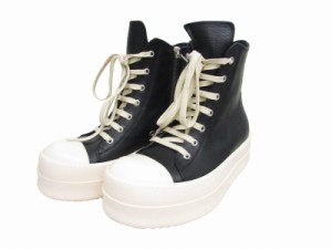 【中古】未使用品 リックオウエンス タグ付 24SS MEGA BUMPER SNEAKERS スニーカー ブーツ ハイカット レザー 39.5 約25.5?p相当