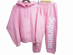 【中古】シュプリーム SUPREME 23FW Satin Applique hooded & Sweatpants セットアップ スウェット パーカー M