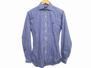 【中古】ポロ ラルフローレン POLO RALPH LAUREN ストライプ 長袖 シャツ ワイシャツ スリムフィット 14.5 32/33