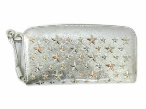 【中古】ジミーチュウ JIMMY CHOO FILIPA GTA フィリパ 長財布 ラウンドファスナー スタッズ 星 レザー ウォレット