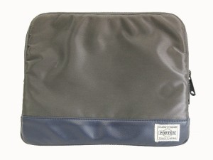 【中古】ポーター PORTER ×SAC'S BAR STORM タブレットケース ダークグレー ネイビー クラッチバッグ バッグイン