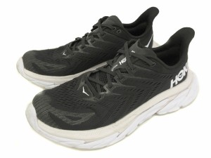 【中古】ホカオネオネ HOKA ONE ONE CLIFTON EDGE クリフトンエッジ スニーカー 27.5 黒 靴 ランニングシューズ