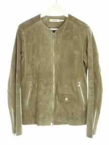 【中古】ノンネイティブ nonnative CYCLIST BLOUSON COW LEATHER NN-J3313 レザージャケット 1 ベージュ ノーカラー