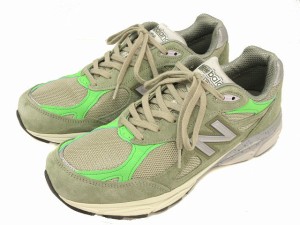 【中古】ニューバランス NEW BALANCE ×Patta パタ M990PP3 990v3 スニーカー USA製 29.5cm オリーブ 靴 シューズ