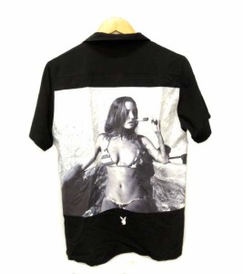 【中古】クライミー CRIMIE × プレイボーイ PLAYBOY BED PHOTO SHIRT フォトプリント シャツ オープンカラー M