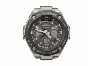 【中古】カシオジーショック CASIO G-SHOCK G-STEEL Gスチール 腕時計 GST-W300 アナログ 電波 ソーラー ブラック