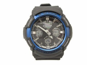 【中古】カシオジーショック CASIO G-SHOCK 腕時計 GAW-100B 電波ソーラー アナログ ウォッチ ブラック メンズ