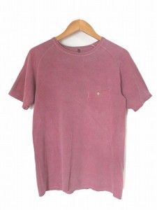 【中古】ナイジェルケーボン NIGEL CABOURN ポケットＴシャツ ピグメント加工 無地 半袖 ピンク 46 メンズ