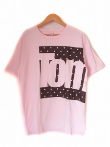 【中古】トミー TOMMY プリントTシャツ 両面プリント 半袖 ピンク XL メンズ