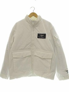 【中古】アヴィレックス AVIREX USMC ユーティリティー パディングジャケット 中綿 ホワイト 2XL メンズ