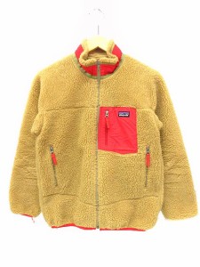 【中古】パタゴニア Patagonia レトロX フリースジャケット ボーイズL ブラウン レッド  レディース