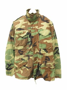 【中古】ヴィンテージ VINTAGE U.S.ARMY 80s M-65 フィールドジャケット ウッドランドカモ 迷彩 XS-R メンズ