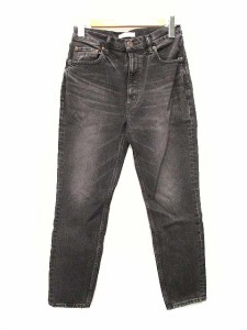 【中古】マウジー moussy 21SS スキニーデニム MVS SKINNY ストレッチ ブラックジーンズ 黒 26 レディース