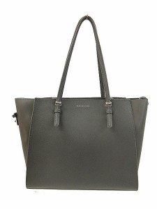 【中古】チャールズ&キース  CHARLES&KEITH クラシックダブルハンドル トートバッグ ショルダーバッグ グレー BAG