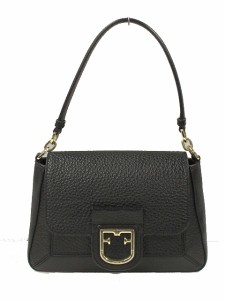 【中古】フルラ FURLA レザーハンドバッグ 本革 ショルダー ブラック BAG カバン 手提げ鞄 レディース