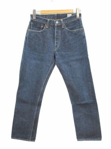 【中古】オアスロウ orslow STANDARD DENIM 105 セルビッチ デニムパンツ S ブルー ジーンズ 耳付き ストレート