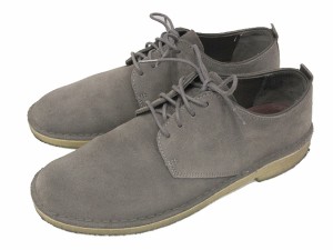 【中古】クラークス clarks スウェード ローカット デザートブーツ 27cm グレー レザーシューズ 革靴 メンズ