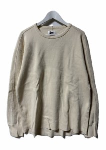 【中古】ピルグリムサーフ+サプライ Pilgrim Surf+Supply 23AW Mangum Thermal Crew サーマルカットソー アイボリー