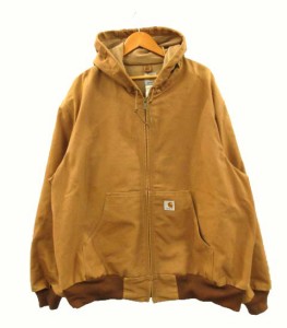 【中古】カーハート carhartt アクティブ ジャケット ダック パーカー J131 BRN メキシコ製 オールド ブラウン 2XL