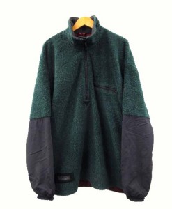 【中古】マーモット MARMOT 90s フリース プルオーバー ジャケット ハーフジップ ボア OLD ダークグリーン