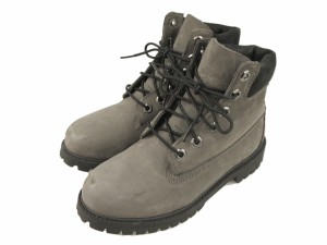 【中古】ティンバーランド Timberland 6ホール ブーツ A8598 レースアップ 22.5cm グレー 靴 シューズ レディース