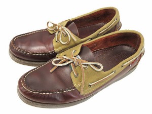 【中古】sebago セバゴ FILSON フィルソン b73444 デッキシューズ ローファー US10 赤茶 革靴 レザーシューズ メンズ