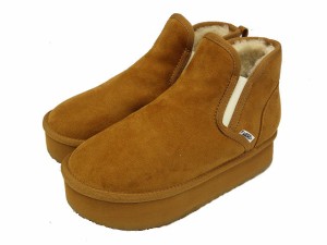 【中古】バンズ VANS SLIP ON MID B スリッポンミッドボア ブーツ V8068 キャメル 23cm 靴 シューズ スウェード調