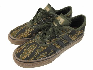 【中古】アディダス adidas Skateboarding ADI-EASE B27793 スニーカー カモフラ柄 26.5cm グリーン 迷彩 シューズ 靴