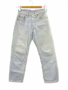 【中古】リーバイス Levi's 70s 501 66後期 デニムパンツ ジーンズ ヴィンテージ 赤耳 ボタン裏6 ライトブルー  メンズ レディース