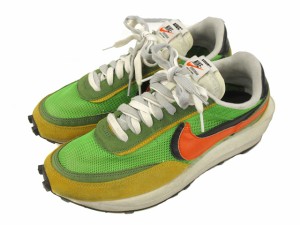 【中古】ナイキ NIKE ×sacai サカイ LD WAFFLE BV0073-300 LD ワッフル 27.5cm グリーン スニーカー シューズ 靴