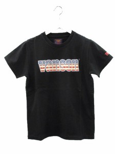 【中古】ティーエムティー TMT バンソン vanson ロゴ Tシャツ S ブラック 黒 トップス 半袖 カットソー メンズ