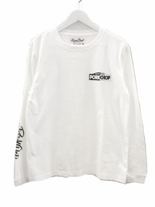 【中古】PORK CHOP GARAGE SUPPLY ポークチョップ ロゴバックプリント ロンT M ホワイト 長袖 カットソー トップス