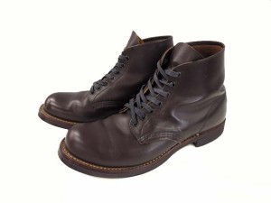 【中古】レッドウィング REDWING 8161 刺繍羽タグ ブーツ ガラスレザー コレクテッドグレイン プレーントゥ 7.5D