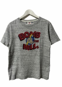 【中古】サノバチーズ SON OF THE CHEESE プリント 半袖 カットソー M グレー Tシャツ トップス メンズ