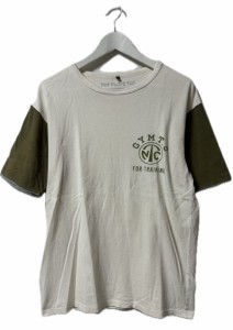 【中古】ナイジェルケーボン NIGEL CABOURN 半袖 カットソー Tシャツ プリント 48 オフホワイト トップス メンズ