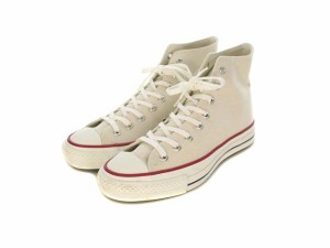 【中古】コンバース CONVERSE オールスター ALL STAR ハイカット スニーカー 日本製 オフホワイト 6.5 レディース