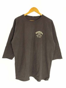 【中古】デンハム DENHAM フェードティー FADE TEE 7部袖Tシャツ カットソー チャコールグレー M メンズ