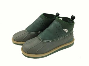 【中古】スイコック suicoke BEE wpab レイン ブーツ スリッポン シューズ 防水 グリーン 25