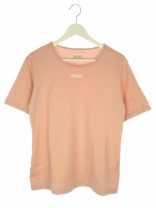 【中古】ピンクハウス PINK HOUSE ロゴプリントカットソー Tシャツ 半袖 ピンク 綿 コットン 4 L トップス レディース